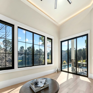 Ventana de aluminio con rotura de puente térmico resistente a impactos de huracanes, doble acristalamiento y aislamiento acústico para villas costeras - Product Image 6