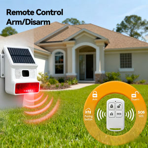 เครื่องตรวจจับอินฟราเรดแบบแอกทีฟกลางแจ้งใช้แบตเตอรี่พลังงานแสงอาทิตย์ระบบไฟแฟลชอัจฉริยะ Tuya ไร้สาย - Product Image 4