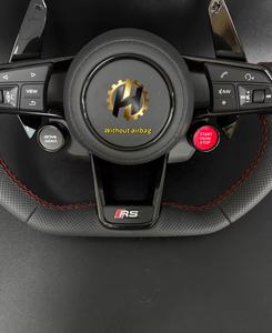 Volante de Cuero y Fibra de Carbono para <span class=keywords><strong>Audi</strong></span> <span class=keywords><strong>A1</strong></span>-A7 A3/A4/A5, Modificación y Mejora con Diseño Confortable, Estilo en Forma de D, Lujo - Product Image 5