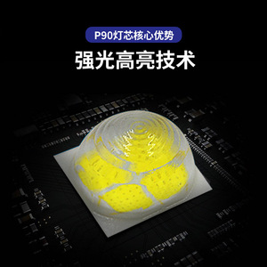 Linterna frontal LED recargable para exteriores, batería de 5W 18650, alcance de más de 500M para acampar, pescar, explorar, luces de trabajo - Product Image 3