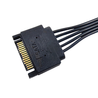 Kabel Splitter Daya SATA 15Pin 1 Male ke 3 Female 35cm 18AWG Tembaga Berlapis Timah Kabel Ekstensi Daya SATA untuk Hard Drive/SSD PC