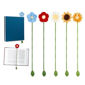 Sunflower <b>Bookmark</b> Crochet Flower <b>Bookmarks</b> Handmade Daisy Knitted <b>Bookmark</b> Curtain Tie Car Pendant <b>Gift</b> - Product Image 1