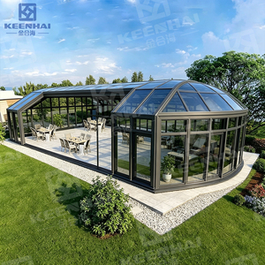 Portes accordéon panoramiques en verre trempé double, balcon multi-panneaux, aluminium à rupture de pont thermique, design contemporain, véranda - Product Image 3