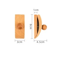 Puselife – Clips de suspension modernes en bois de noyer noir, hêtre et sapelli, écologiques, type crochet à vis, pour décoration murale de cuisine et salle de bain
