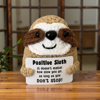Poupée animale paresseuse au Crochet à la main positive cadeaux d'encouragement émotionnel inspirants pour anniversaire Art déco pour bureau à domicile