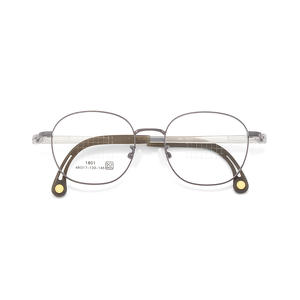 Montures de lunettes rondes rétro en alliage 1801, taille moyenne, unisexe, verres en résine, origine Danyang - Product Image 1