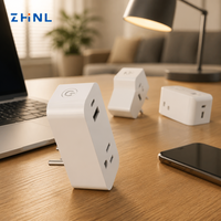 Prise intelligente électrique avec télécommande Wifi domestique, type C USB, étanche, de fabrication ZHNL ZL-20250603, aspect rouillé