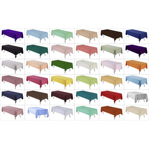 Wholesale Woven American Style Round 100% Polyester Disposable <b>Tablecloth</b> White Wedding Party Luxury Hotel - Product Image 5