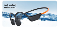 Écouteurs à conduction osseuse populaires pour la natation, étanches IPX8, lecteur MP3 sous-marin avec 32 Go de stockage