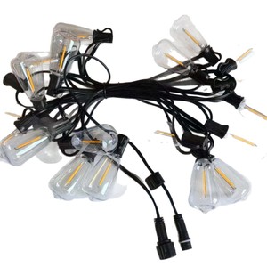 ไฟ LED สายยาวกันน้ำสำหรับภายนอกอาคาร IP65 หลอดแก้ว 2700K แสงวอร์มไวท์ สำหรับตกแต่งสวน - Product Image 2