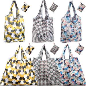 โปรโมชั่นถุงโพลีเอสเตอร์นำมาใช้ใหม่ที่กำหนดเองพับชายหาดถุงช้อปปิ้งถุงรีไซเคิลขายส่ง - Product Image 5