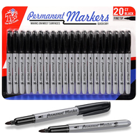 Marqueur permanent pour tableau blanc noir grande capacité, double pointe 6 mm, personnalisable en usine, pour plastique et papier
