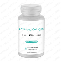 Capsules liquides de collagène naturel avancé, 60 unités, quantité pour 1 mois, soutien cliniquement prouvé pour la santé des cheveux, de la peau et des ongles, beauté