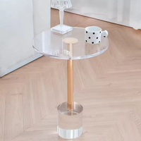 Table basse convertible moderne en acrylique haute transparence, amovible, pour salon, table d'appoint de canapé, vente en gros d'usine, négociable