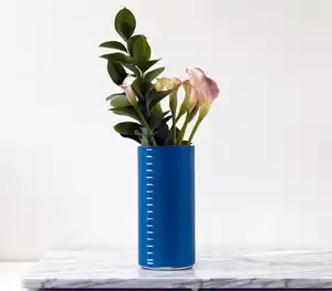 Vaso de flores nórdico para casamento, vaso de flores embalado de couro falso para decoração da casa