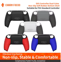 Manette PS5 Redessinée, Coque Inférieure Antidérapante Bicolore de Remplacement pour les Modèles BDM-010, 020, 030, 040, 050, 060