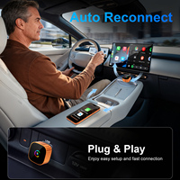 Adaptateur CarPlay sans fil portable 2-en-1 K542 compatible avec Android/iPhone, dongle USB universel pour voiture