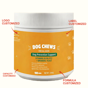 วิตามินรวมสำหรับสุนัขแบบเคี้ยว OEM 11 in 1 พร้อมกลูโคซามีน วิตามินเสริมป้องกันโรคสำหรับสุนัข วิตามินบี1 บี6 บี<span class=keywords><strong>12</strong></span> คอนดรอยตินสำหรับสัตว์เลี้ยง เสริมสร้างสุขภาพและภูมิคุ้มกัน - Product Image 2