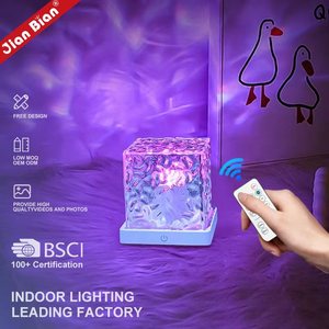 Luminorthe <span class=keywords><strong>Lumena</strong></span> Décoration de chambre à coucher RVB Lumière de nuit à flamme rotative à 16 couleurs Projecteur d'eau océanique Lumières d'ondulations d'eau Lampe - Product Image 1