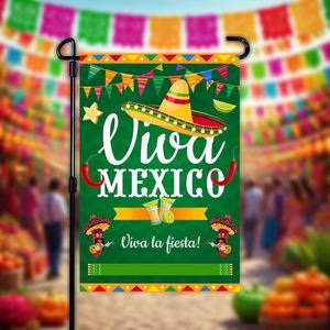 Custom Designed Festival Celebration Theme Waterproof Anti-Wrinkle Polyester <b>Garden</b> <b>Flag</b> Fiberglass Flagpole Mounting for - Product Image 1