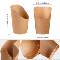 Supports jetables en papier kraft simple paroi pour charcuterie, frites, popcorn, sandwichs, gaufres, frites de pommes de terre, pour la pâtisserie et les fêtes