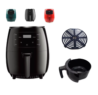 Meilleure vente d'usine haute capacité 1400W 6L Smart Air friteuse Pot allemand double numérique électrique multifonctionnel vente chaude Air