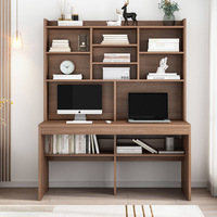 Vente en gros de bureau d'angle en usine Foshan meubles de bureau à domicile table d'ordinateur en bois moderne avec étagère
