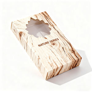 Kotak warna netral persegi panjang lipat dapat disesuaikan penutupan magnetik jendela dicap Foil emas daur ulang stok kartu putih - Product Image 3