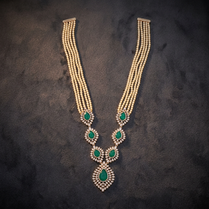 Collier superposé en zircon imitation perle goutte d'eau, tendance, pour mariage 180304 - Product Image 2