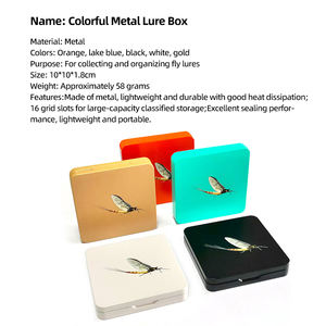 Boîte d'accessoires et d'outils essentiels <span class=keywords><strong>pour</strong></span> la pêche à la mouche, avec des mouches sèches métalliques colorées incluses - Product Image 2