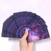 Cartes de tarot et d'oracle personnalisées avec logo imprimé, 310 g/m², motifs aléatoires univers et étoiles, cartes d'astrologie en papier - Marque