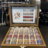 Poudre chromée effet miroir pour nail art, 24 couleurs, 24 pièces/ensemble, pigment pour manucure, décoration fine effet miroir