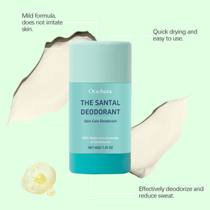 Déodorant Santal unisexe pour le soin de la peau, stick 40g, parfum naturel, ingrédients à base de plantes, céramide, bois de santal, pour adultes - Product Image 3