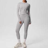 Ensemble de yoga sans coutures pour femmes, pantalon large, tenue de yoga pour femme, vêtements de sport respirants