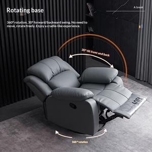 Fauteuil de cinéma électrique inclinable et à bascule en cuir véritable avec fonctions de manucure et de pose de cils, mobilier de salon pour la maison - Product Image 2