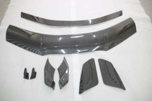 Carbone sec pour <span class=keywords><strong>Corvette</strong></span> C8 <span class=keywords><strong>Z1</strong></span> Pare-chocs avant Lèvres Splitter Jupes Spoiler Diffuseur Capot Capot à visser Montage universel - Product Image 3