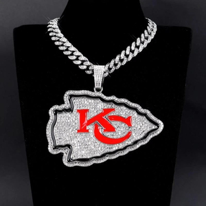 Personalizado de gran tamaño Hip Hop joyería equipo encanto hielo cubano collar Kansas City Chiefs Campeonato Collar para el mejor regalo Fans - Product Image 3