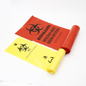 Strengthen Medical Garbage Bags Custom Logo Red Yellow Orange Plastic Trash Bags 13 30 55 Gallon <b>Large</b> Size - Product Image 4