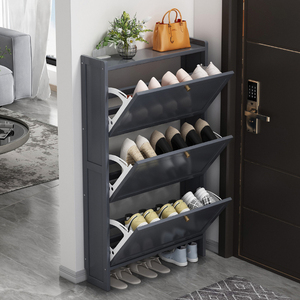 <span class=keywords><strong>Meuble</strong></span> de rangement pour chaussures en MDF ultra fin et étroit de style américain, organisateur de taille pour l'entrée de la maison - Product Image 1