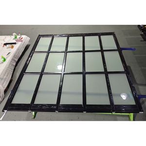 Porte <span class=keywords><strong>de</strong></span> <span class=keywords><strong>garage</strong></span> sectionnelle en verre sans cadre, moderne, à levage automatique, en aluminium, pour l'extérieur des villas - Product Image 3