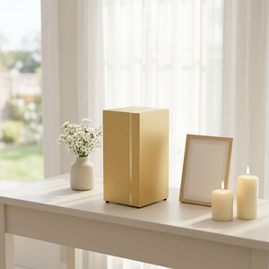 Urne funéraire de style européen pour adultes, vente en gros, <span class=keywords><strong>cercueil</strong></span> métallique pour crémation, produit de <span class=keywords><strong>cercueil</strong></span> cinéraire - Product Image 1