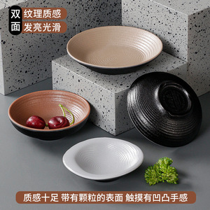 Petites assiettes en mélamine Xiang Yuan Mei, assiettes à condiments rondes, couleur unie, usage commercial pour restaurants - Product Image 2
