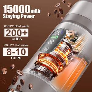 Cafetera Espresso Automática Portátil para Viajes, Camping y Pesca, Preparación <span class=keywords><strong>de</strong></span> Café Frío y Caliente, Compatible con Café Molido y Cápsulas - Product Image 3