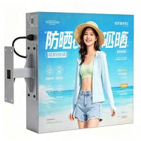 Papan Tanda LED Persegi 384mm 500mm Satu Sisi/Dua Sisi Plug and Play untuk Bisnis Kecil