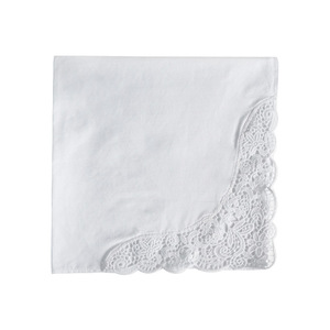 دانتيل أبيض نقي ، هدية تذكارية سميكة لحفلات الزفاف منديل أبيض - Product Image 5
