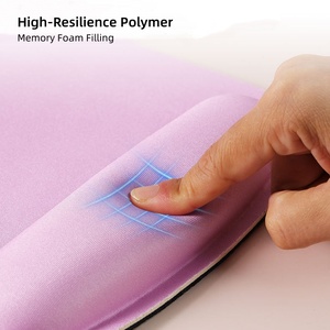 Custom Color Memory Foam Non-Slip Rubber Base Ergonomic Mouse Pad Wrist Support and Keyboard <b>Set</b> - Product Image 3