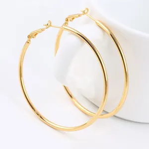 924171 Xuping Jewelry Simple and Popular big size Hoop Earrings with free shipping