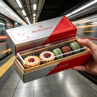 Boîte d'emballage personnalisée pour crêpes avec fenêtre, idéale pour la présentation de desserts, snacks et pâtisseries - Vente en gros