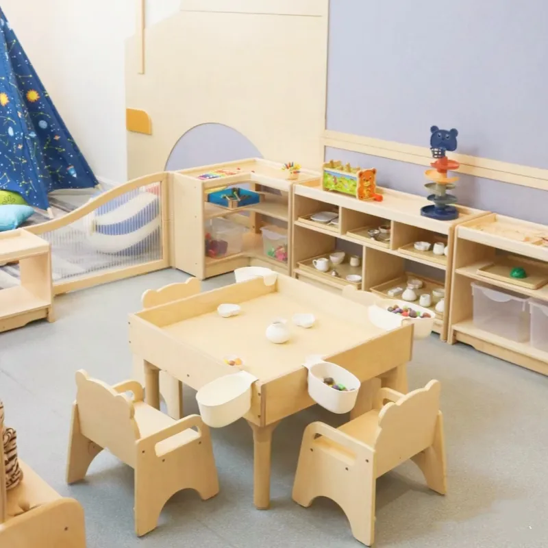 Chiquitos Montessori Bằng Gỗ Chăm Sóc Trẻ Đồ Nội Thất Thiết Lập Chăm Sóc Trẻ Trung Tâm Bằng Gỗ Đồ Nội Thất Gỗ Burlywood Trường