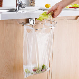 Porte-sacs poubelle multifonction en acier inoxydable pour cuisine, support suspendu pour sacs poubelle et placards, porte-sacs en plastique <span class=keywords><strong>sous</strong></span> l'évier - Product Image 3
